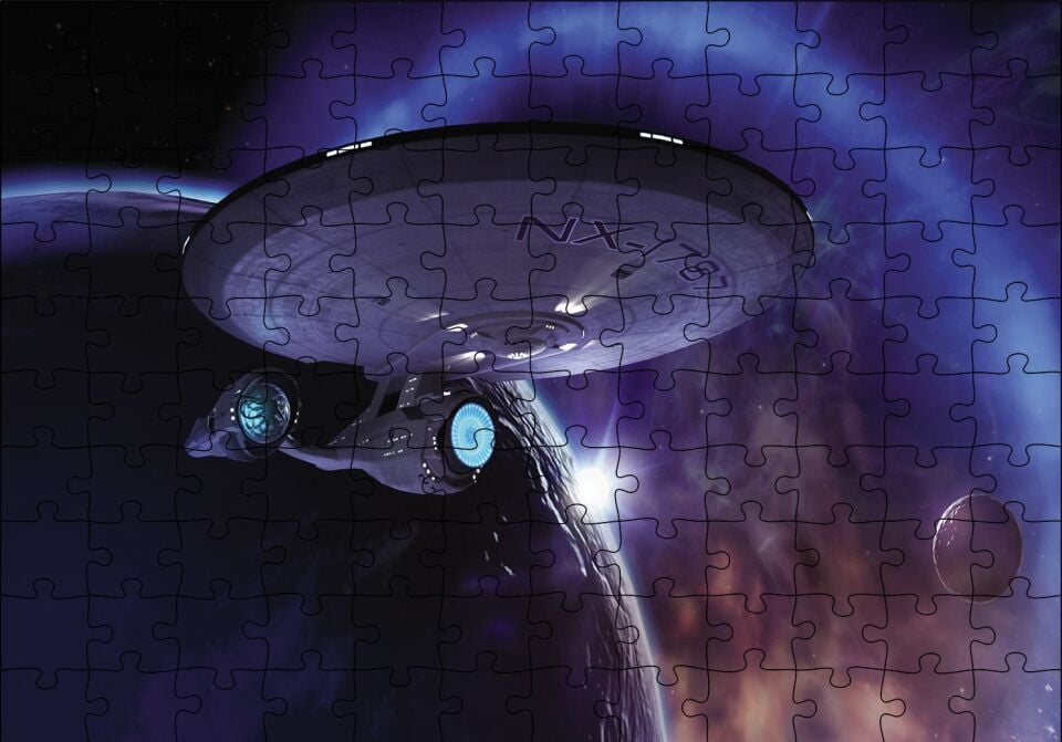 Uzay Yolu Gemisi Puzzle Yapboz MDF Ahşap