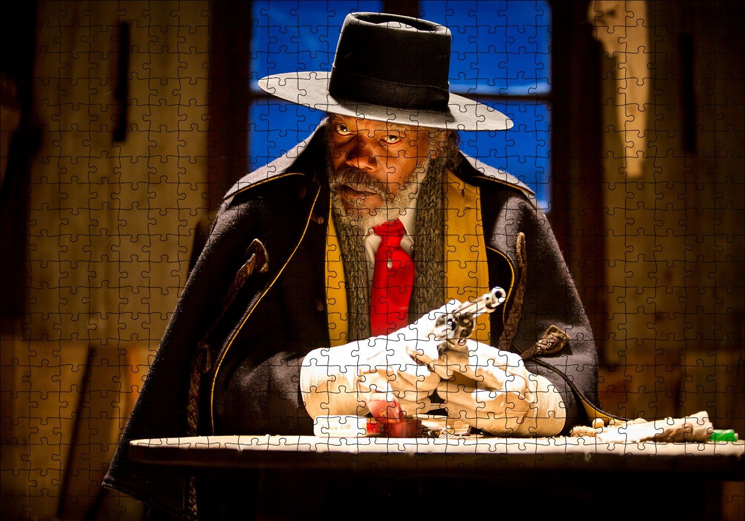 Nefret Sekizlisi Samuel L Jackson Puzzle Yapboz MDF Ahşap 500 Parça 49 cm X 68 cm
