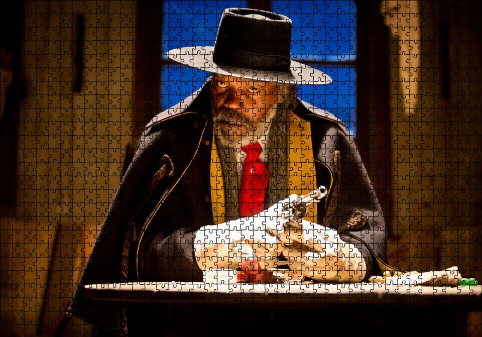 Nefret Sekizlisi Samuel L Jackson Puzzle Yapboz MDF Ahşap 1000 Parça 49 cm X 68 cm