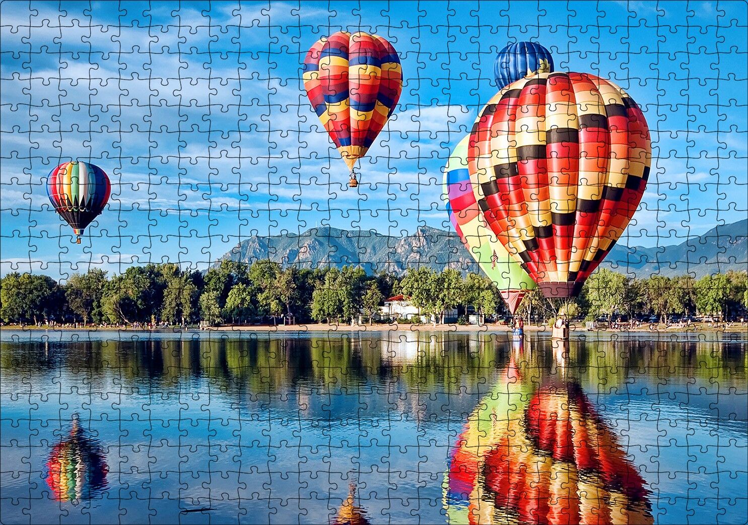Coloradoda Sıcak Hava Balonları Görseli Puzzle Yapboz MDF Ahşap 500 Parça 49 cm X 68 cm