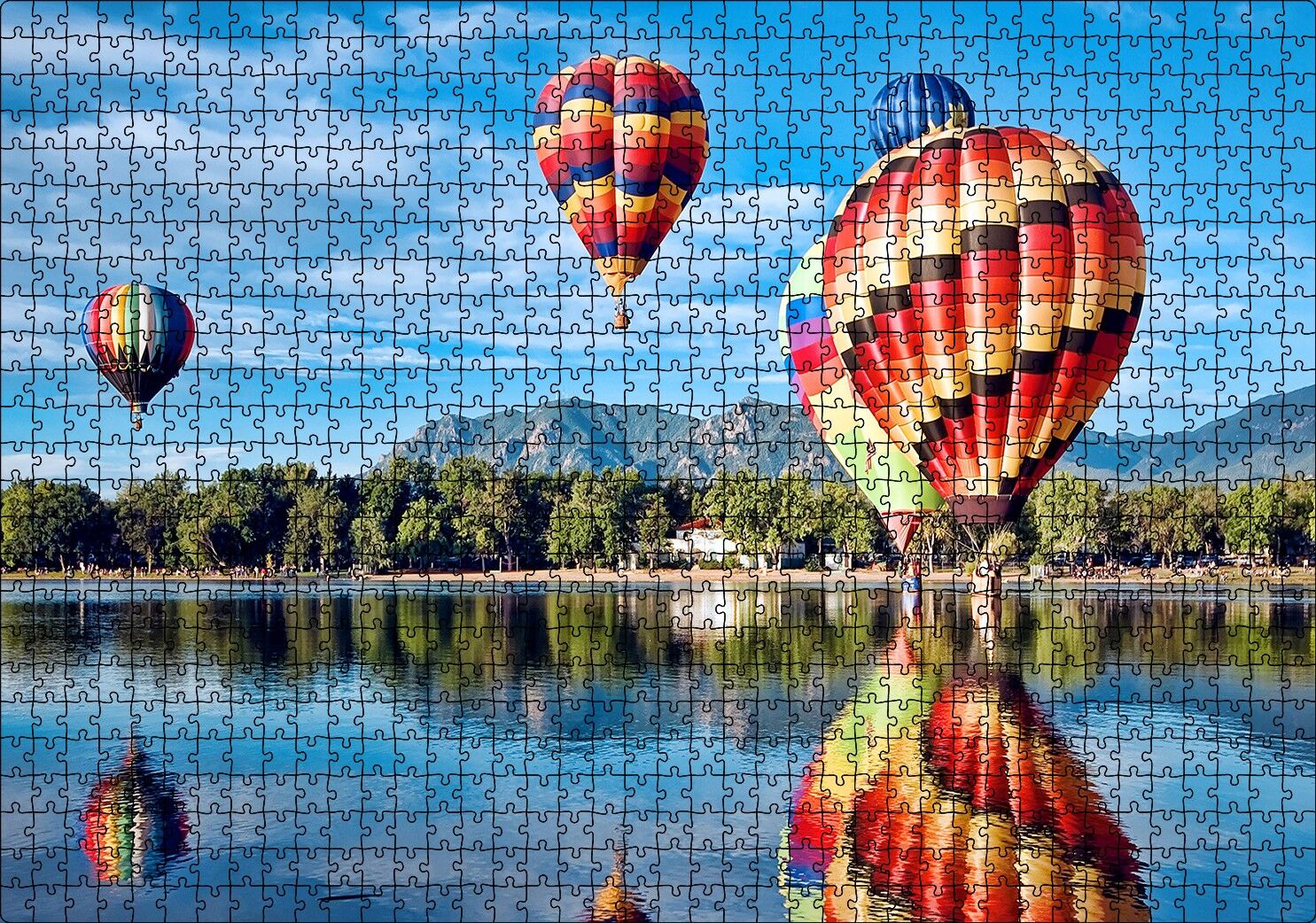 Coloradoda Sıcak Hava Balonları Görseli Puzzle Yapboz MDF Ahşap 1000 Parça 49 cm X 68 cm