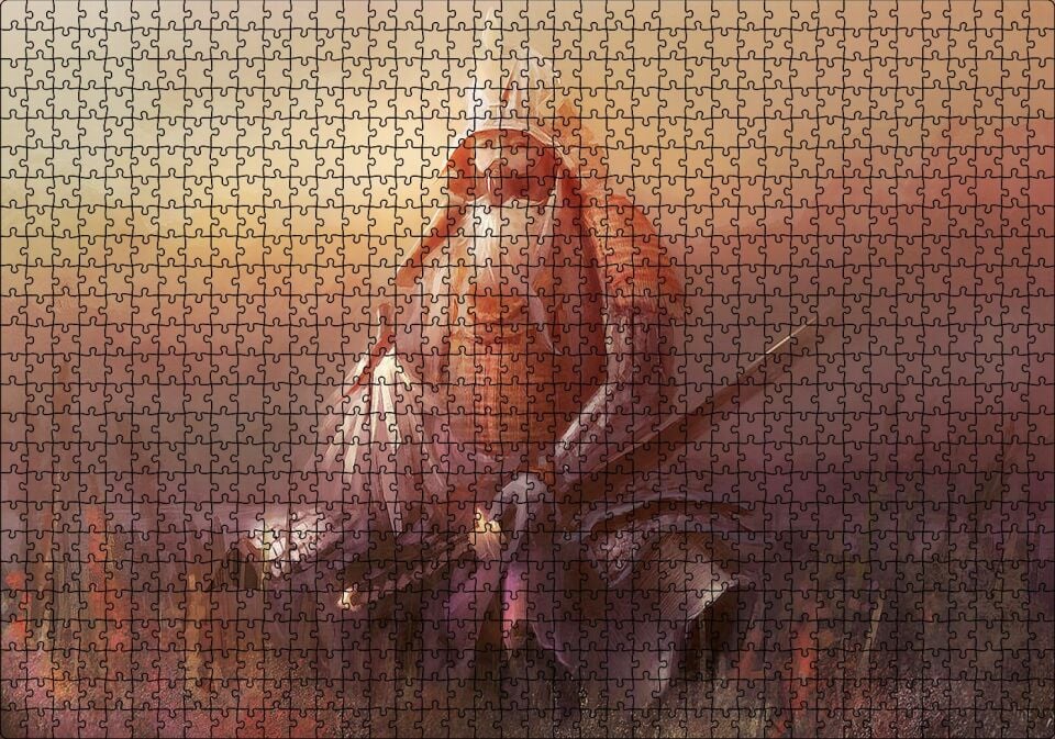 Zırhı ve Silahlarıyla Samuray Puzzle Yapboz MDF Ahşap 1000 Parça 49 cm X 68 cm