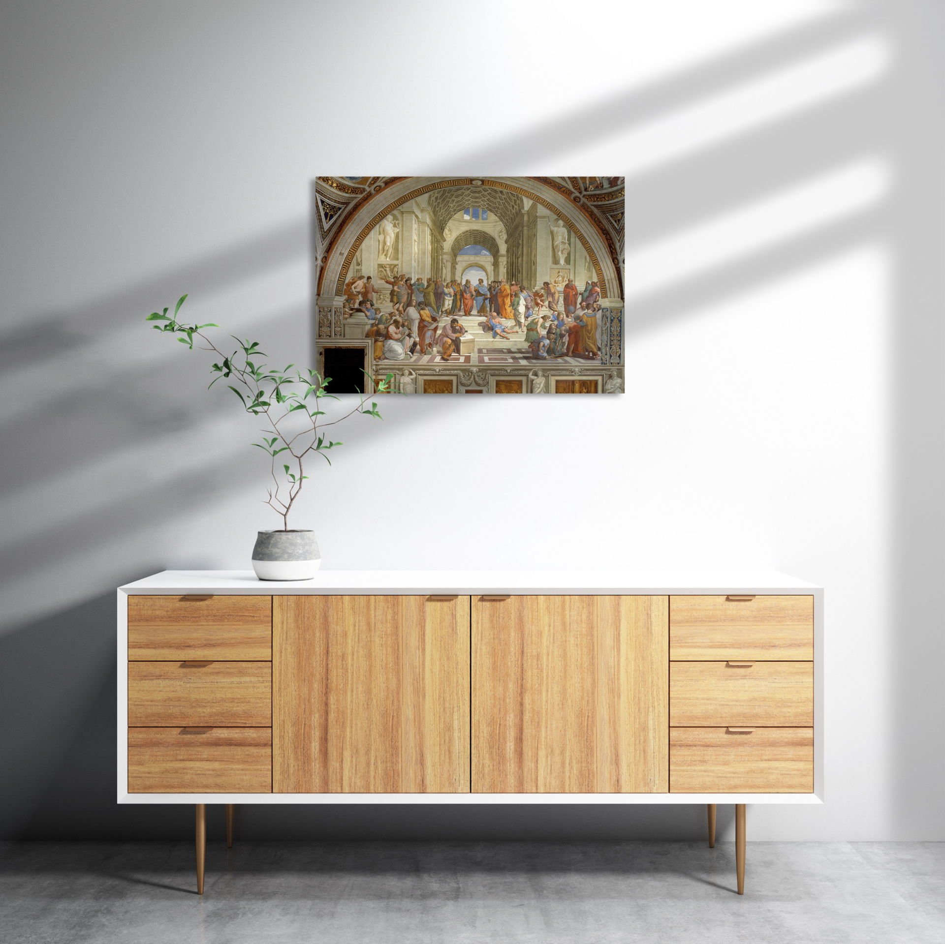 Atina Okulu MDF Akşap Duvar Tablo 50x70 cm