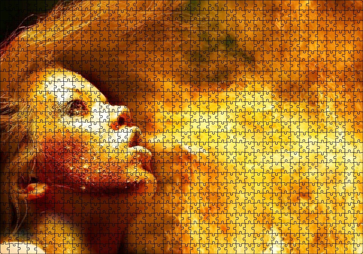 Alev Soluyan Alev Saçlı Kadın Puzzle Yapboz MDF Ahşap 1000 Parça 49 cm X 68 cm