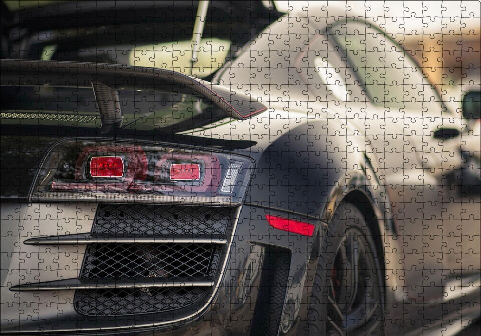 Audi TT Sağ Arka Görünüş Puzzle Yapboz MDF Ahşap 500 Parça 49 cm X 68 cm