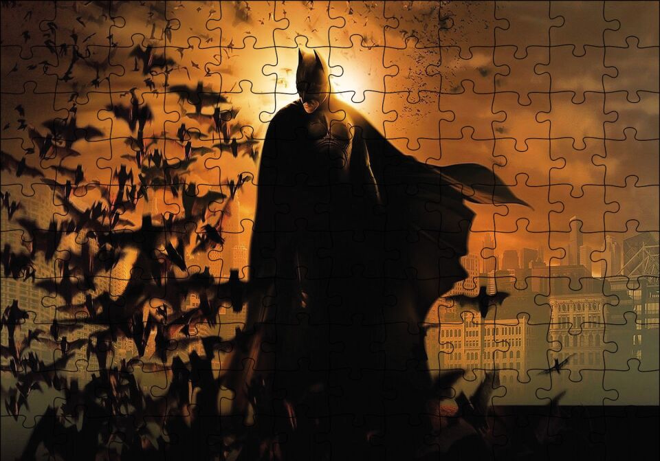 Yarasalar Batman Puzzle Yapboz MDF Ahşap