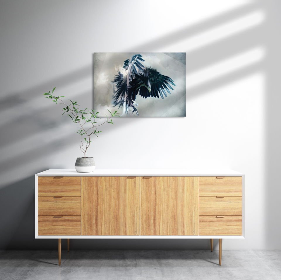 Av Hedefli Kartal MDF Akşap Duvar Tablo 50x70 cm