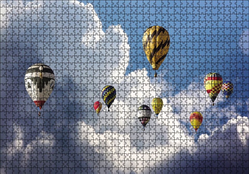 Balonlar Firarda Puzzle Yapboz MDF Ahşap 1000 Parça 49 cm X 68 cm
