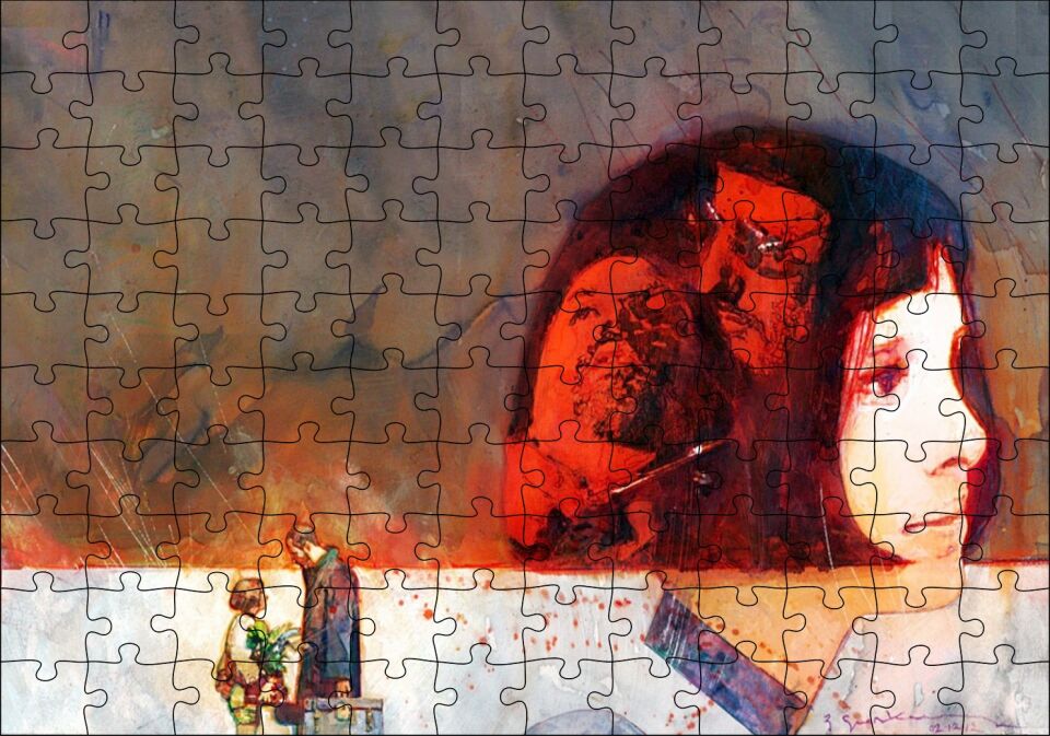 Leon Mathilda Suluboya Efektli Sahneler Puzzle Yapboz MDF Ahşap 120 Parça 24 cm X 34 cm