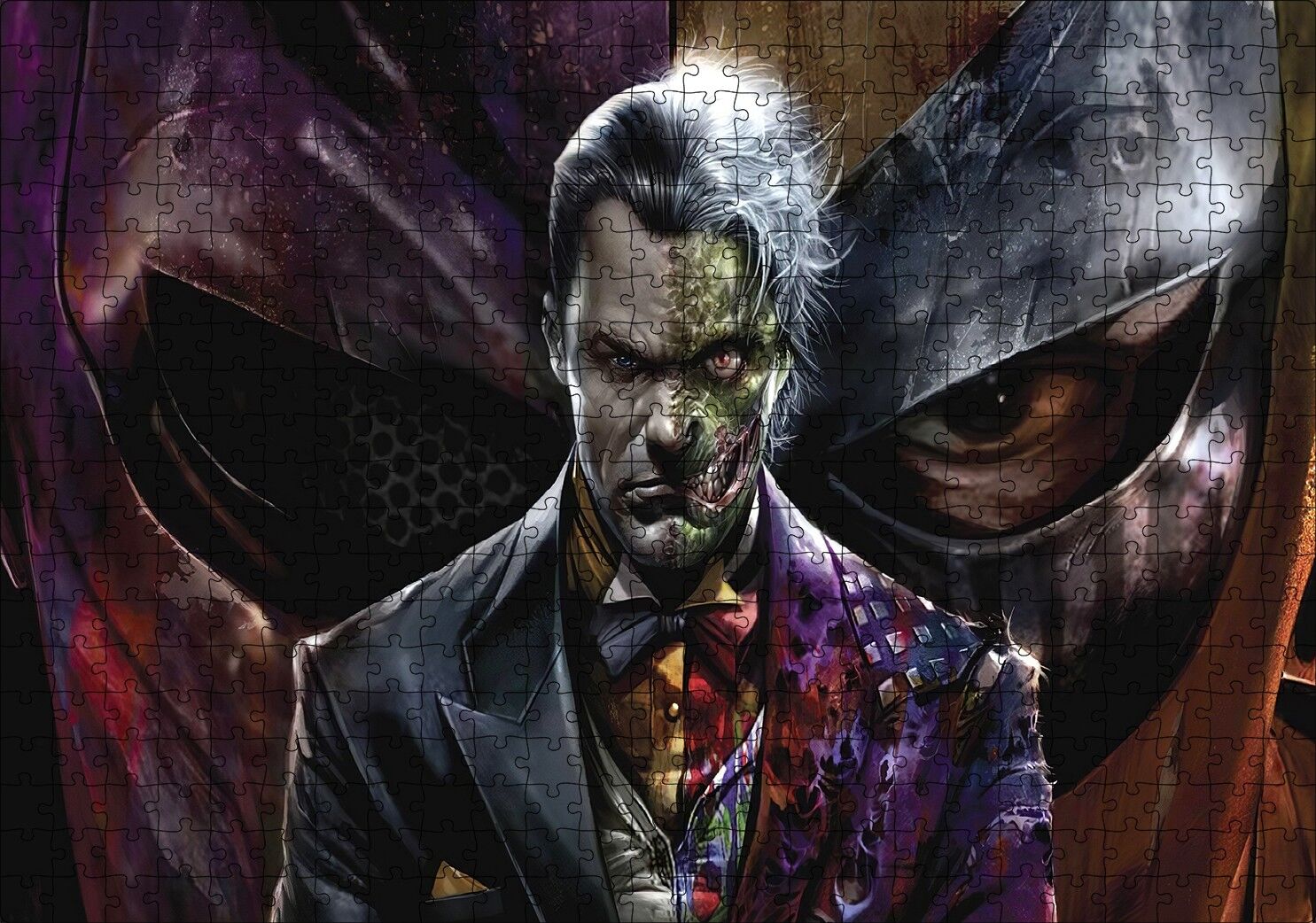 İki Yüzlü Joker Görseli Puzzle Yapboz MDF Ahşap 500 Parça 49 cm X 68 cm