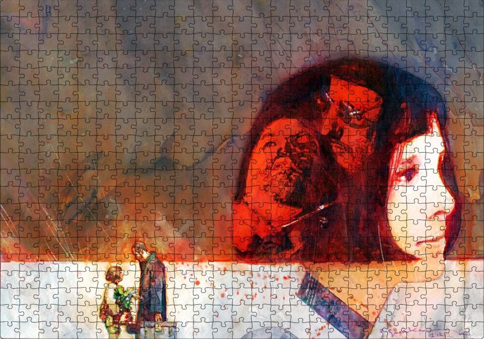 Leon Mathilda Suluboya Efektli Sahneler Puzzle Yapboz MDF Ahşap 500 Parça 49 cm X 68 cm