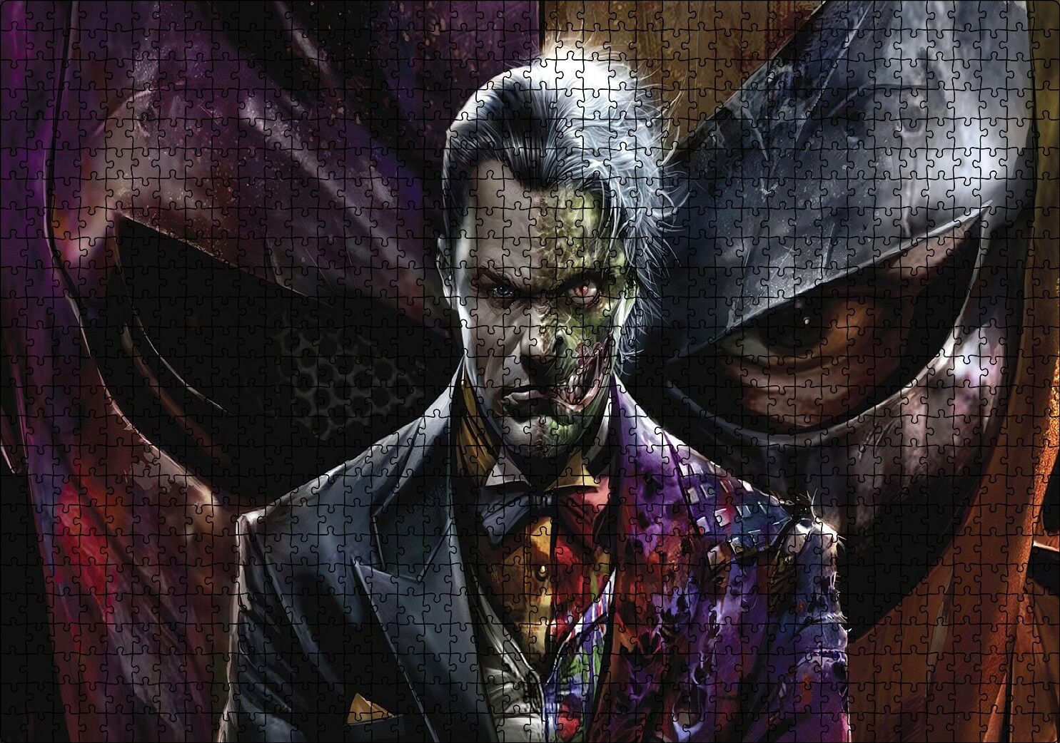 İki Yüzlü Joker Görseli Puzzle Yapboz MDF Ahşap 1000 Parça 49 cm X 68 cm