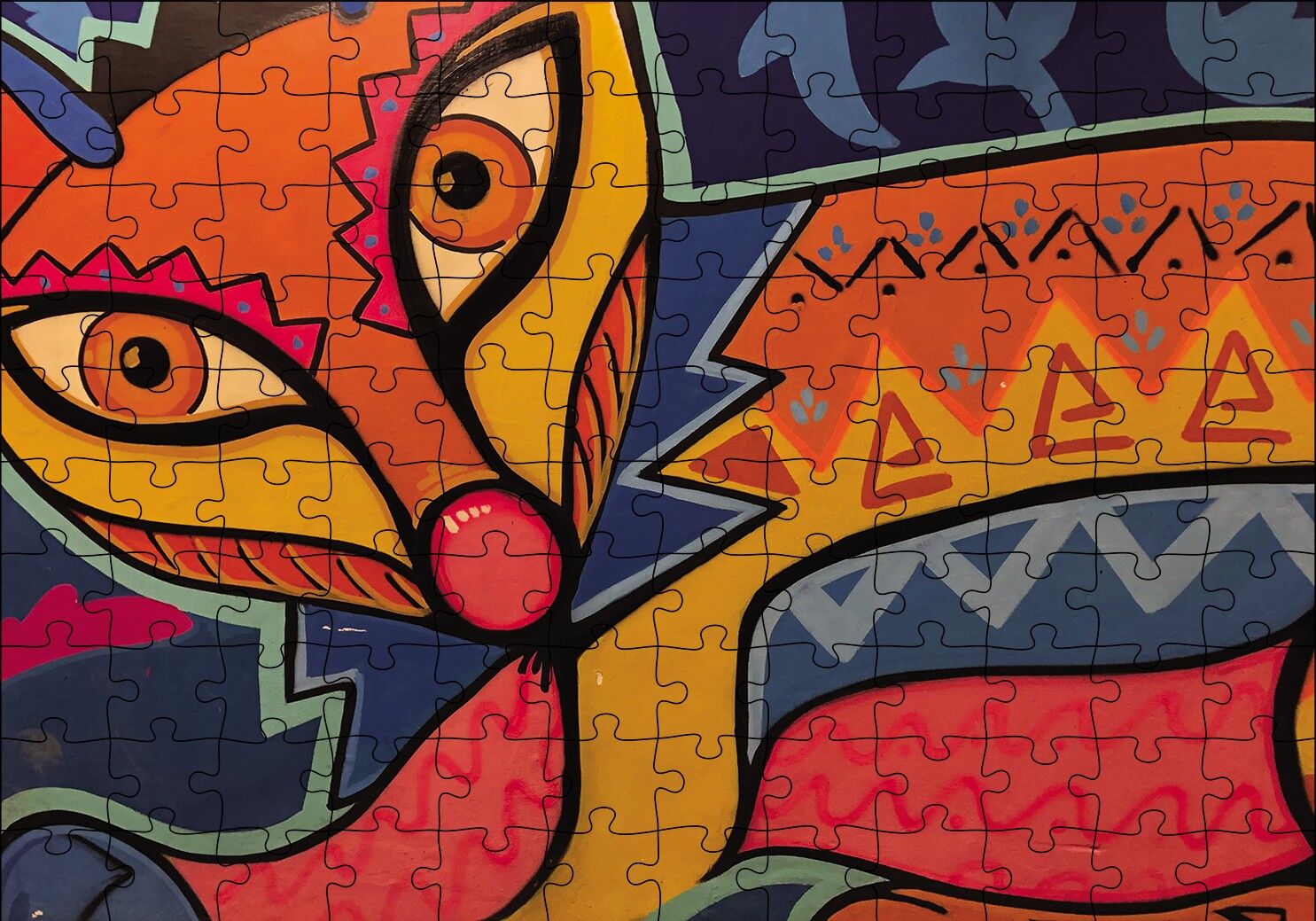 Kübizim Sanatı Puzzle Yapboz MDF Ahşap 120 Parça 24 cm X 34 cm