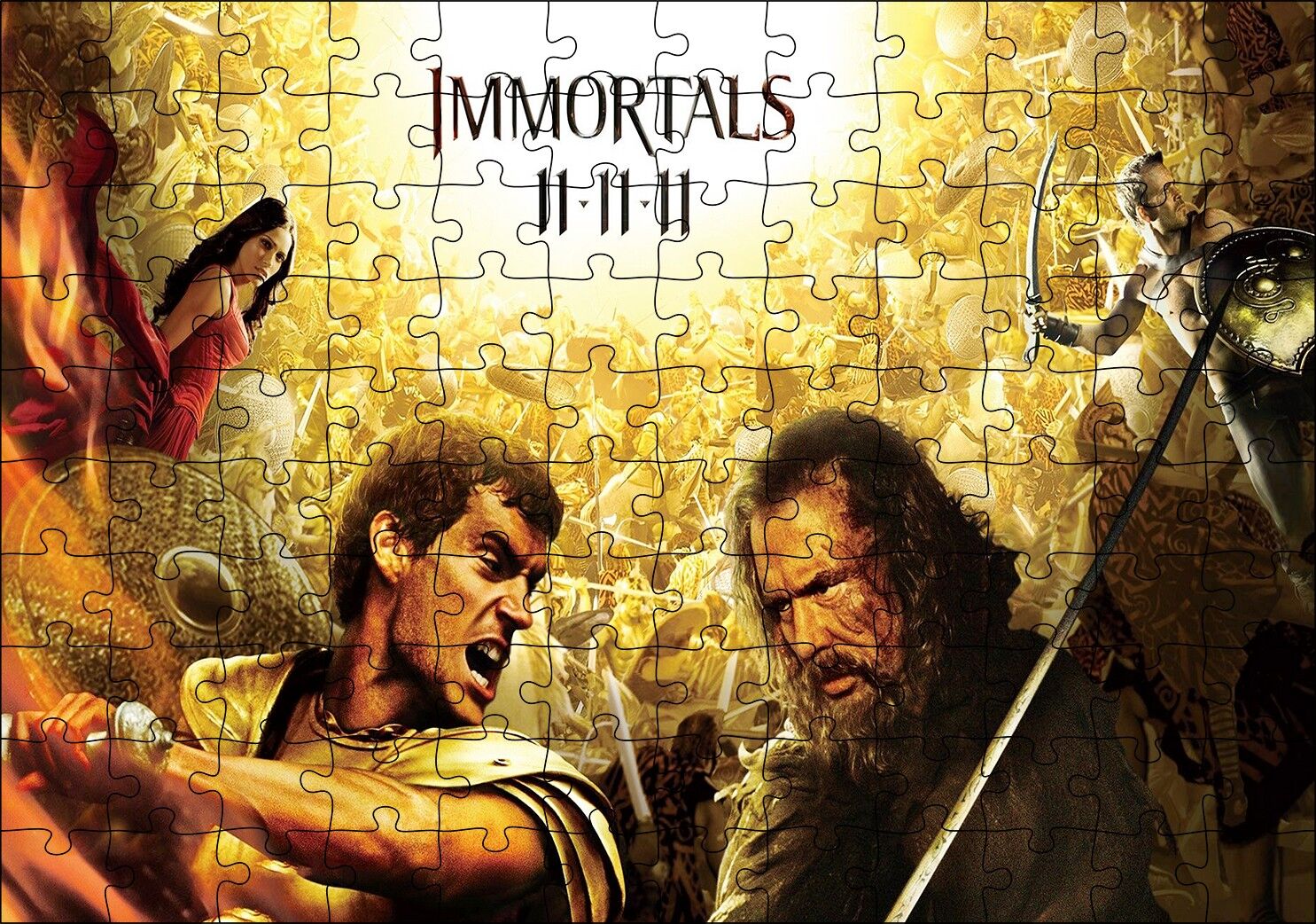 Ölümsüzler İki Karakter Puzzle Yapboz MDF Ahşap 120 Parça 24 cm X 34 cm