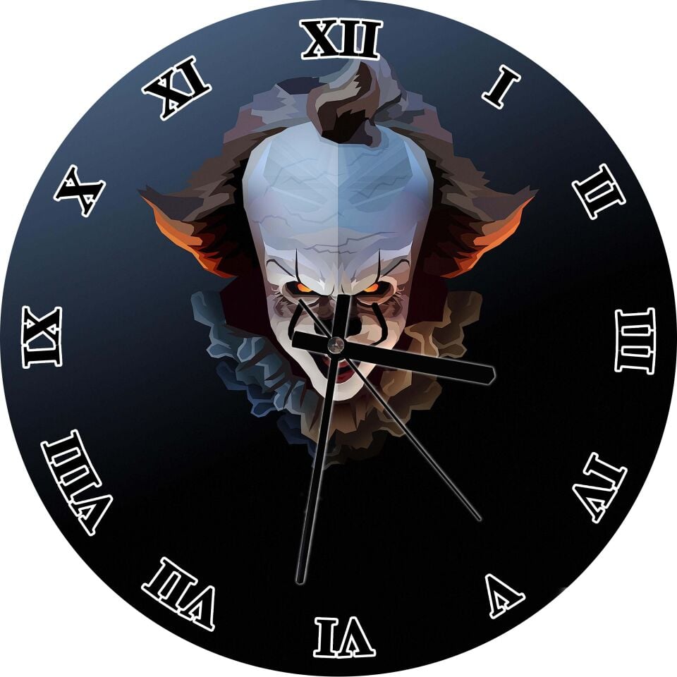 Justin Maller Duman Görselli Mdf Ahşap Duvar Saati