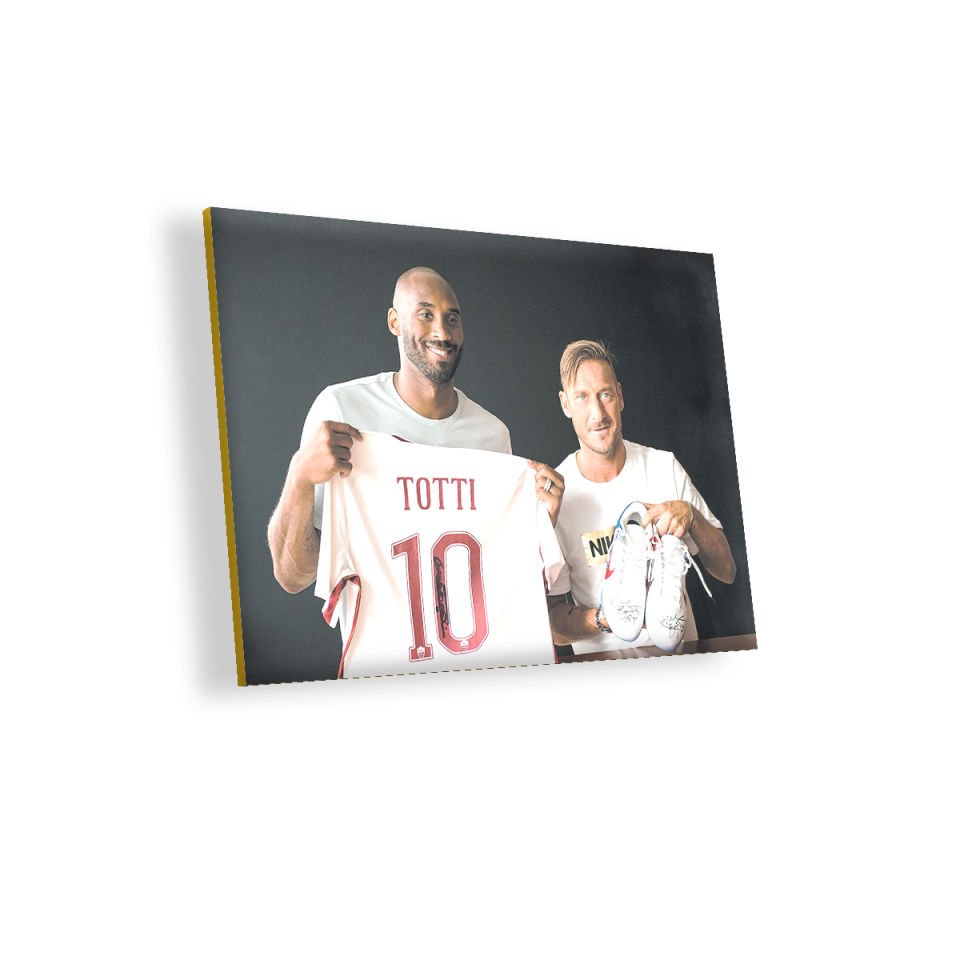 Kobe Bryant ve Totti MDF Akşap Duvar Tablo 35x50 cm