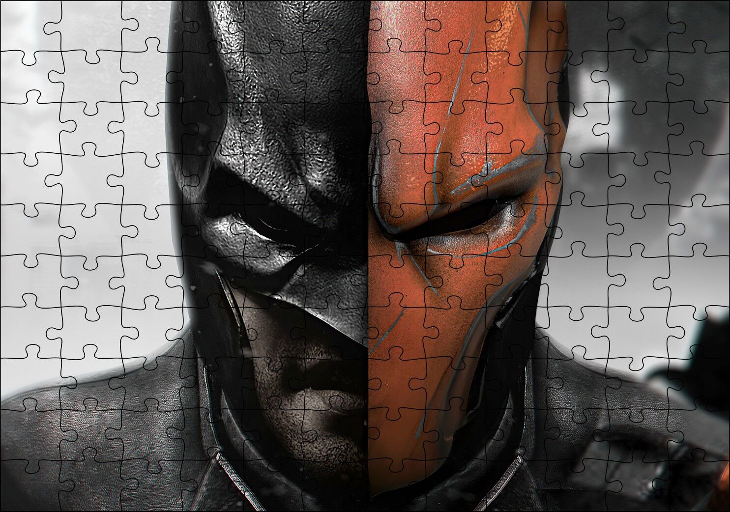 Batman Deathstroke'a Karşı Puzzle Yapboz MDF Ahşap
