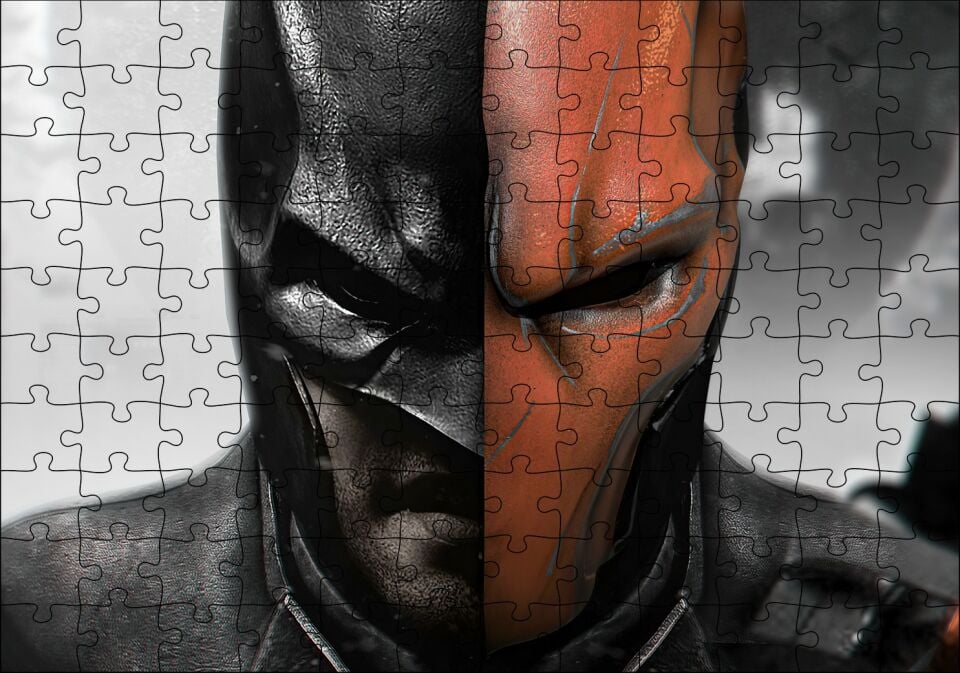 Batman Deathstroke'a Karşı Puzzle Yapboz MDF Ahşap