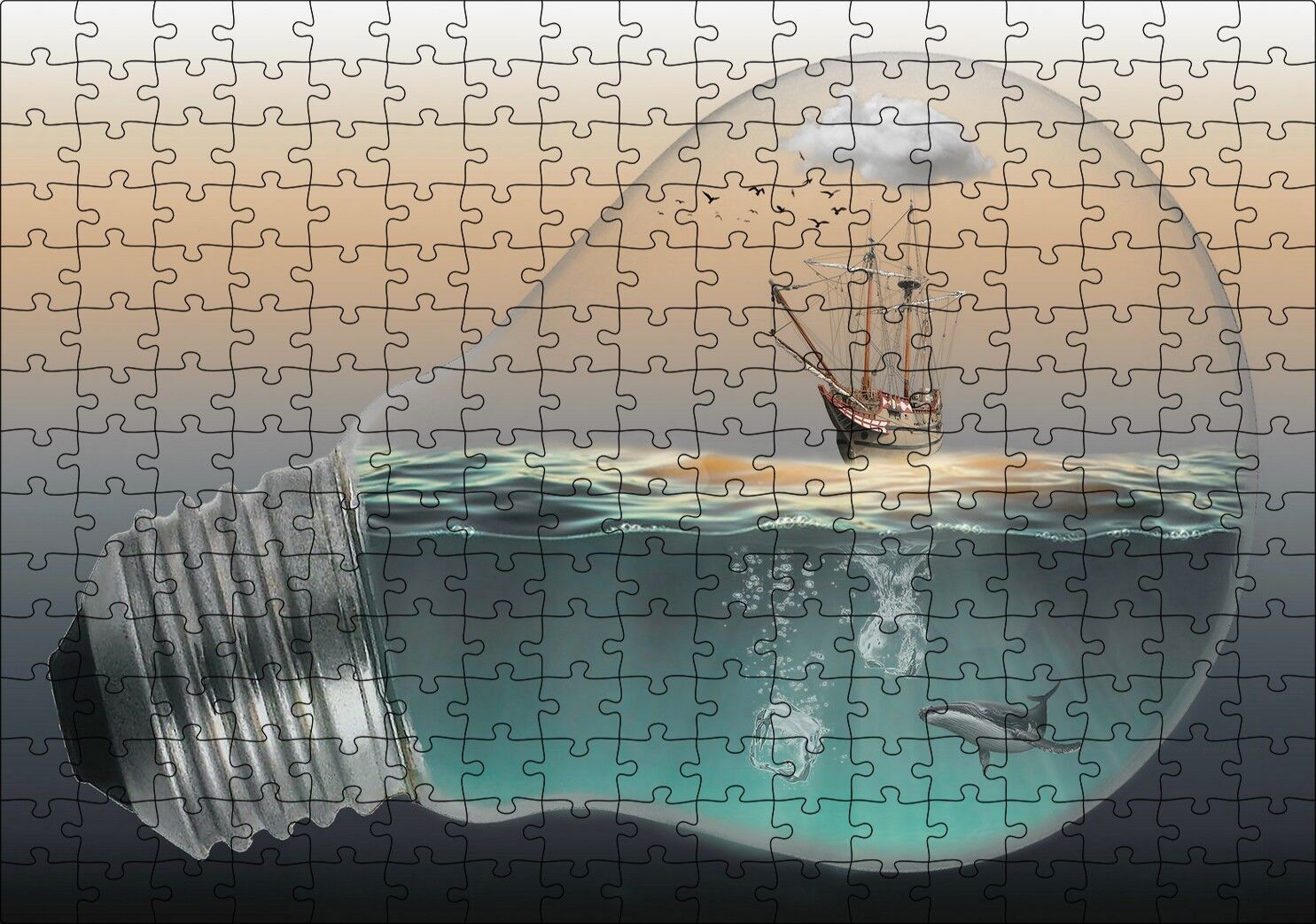 Amerika'yı Hatalı Gösteren En Eski Dünya Haritası Puzzle Yapboz MDF Ahşap 255 Parça 34 cm X 49 cm
