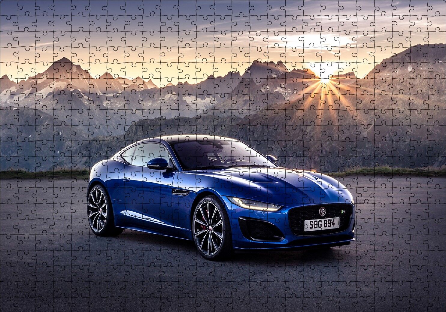 Jaguar F Type R Coupe Puzzle Yapboz MDF Ahşap 500 Parça 49 cm X 68 cm