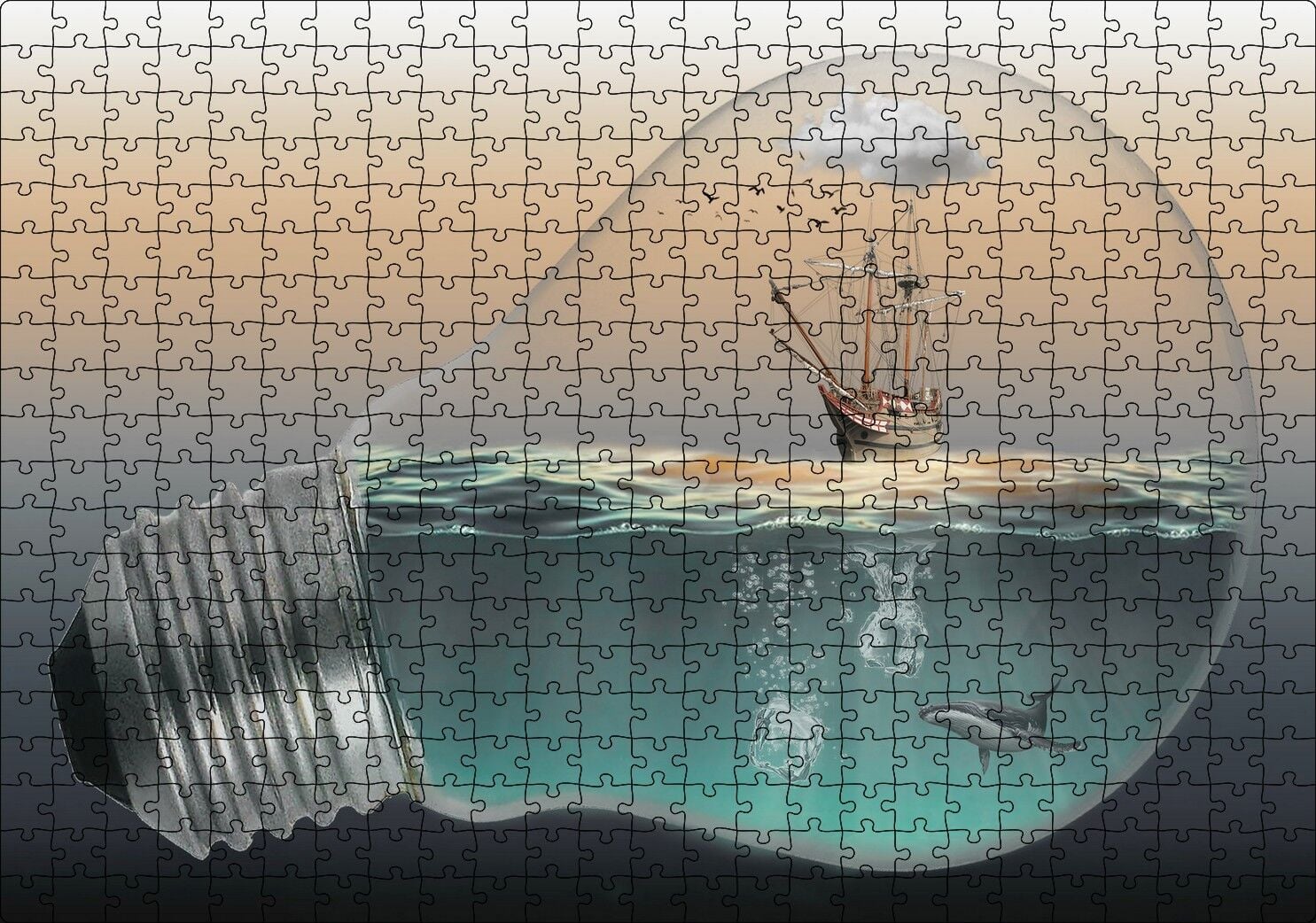 Amerika'yı Hatalı Gösteren En Eski Dünya Haritası Puzzle Yapboz MDF Ahşap 500 Parça 49 cm X 68 cm
