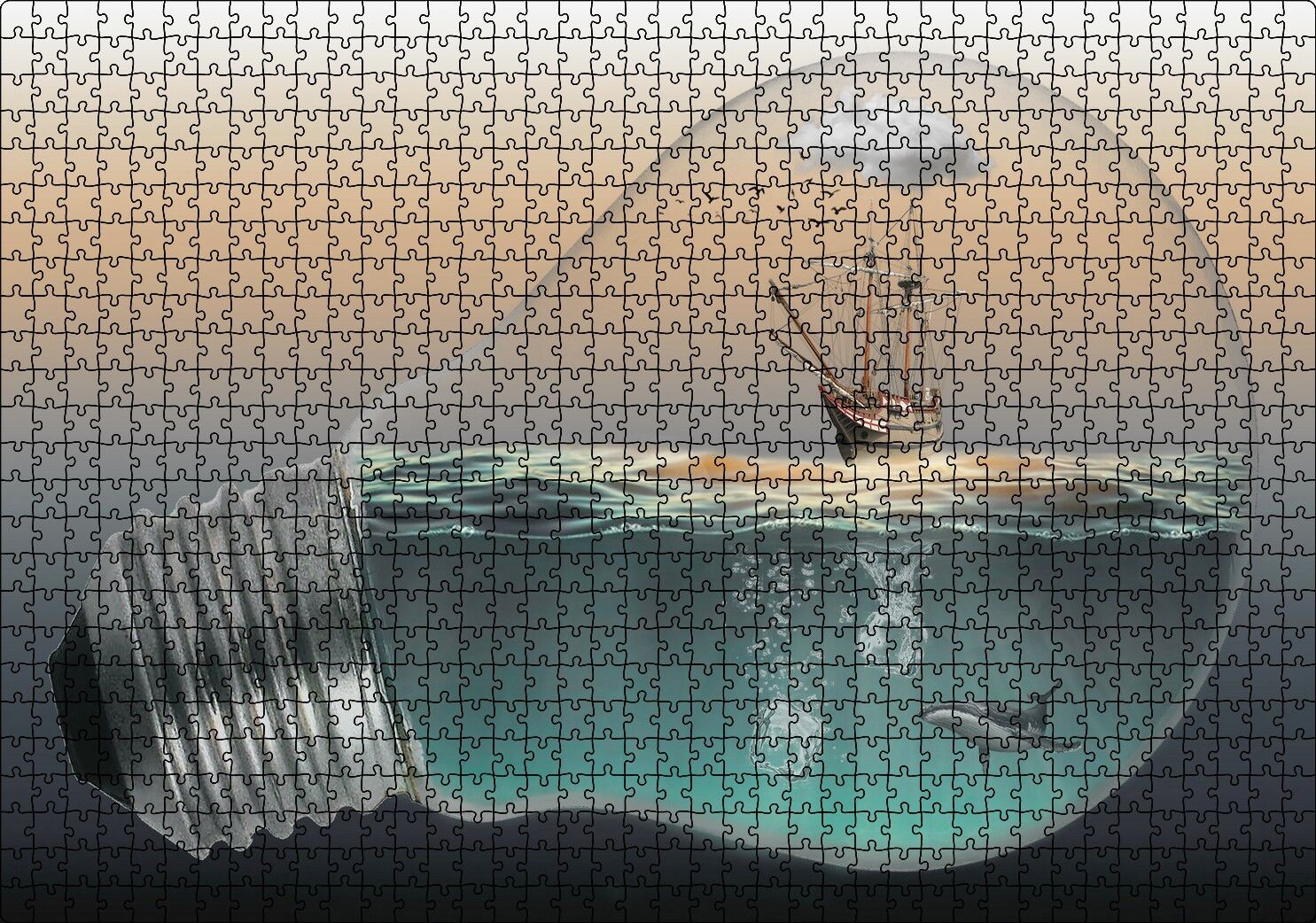 Amerika'yı Hatalı Gösteren En Eski Dünya Haritası Puzzle Yapboz MDF Ahşap 1000 Parça 49 cm X 68 cm