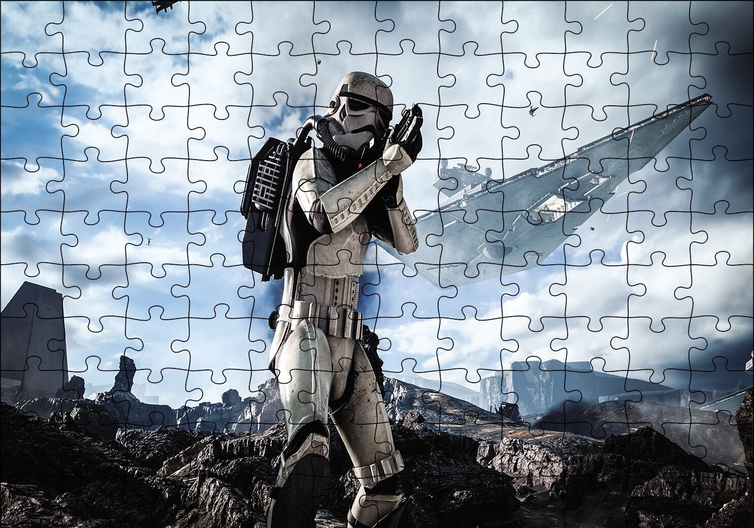 Yıldız Savaşçıları Puzzle Yapboz MDF Ahşap