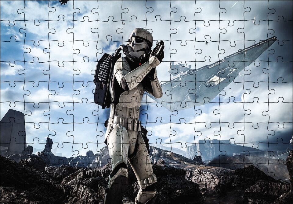 Yıldız Savaşçıları Puzzle Yapboz MDF Ahşap