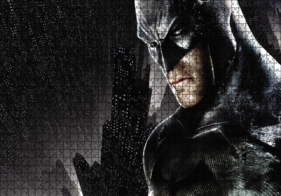 Batman Şehir Puzzle Yapboz MDF Ahşap 1000 Parça 49 cm X 68 cm