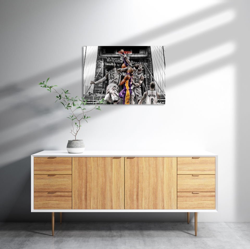 Kobe Bryant Mücadele MDF Akşap Duvar Tablo 25x35 cm