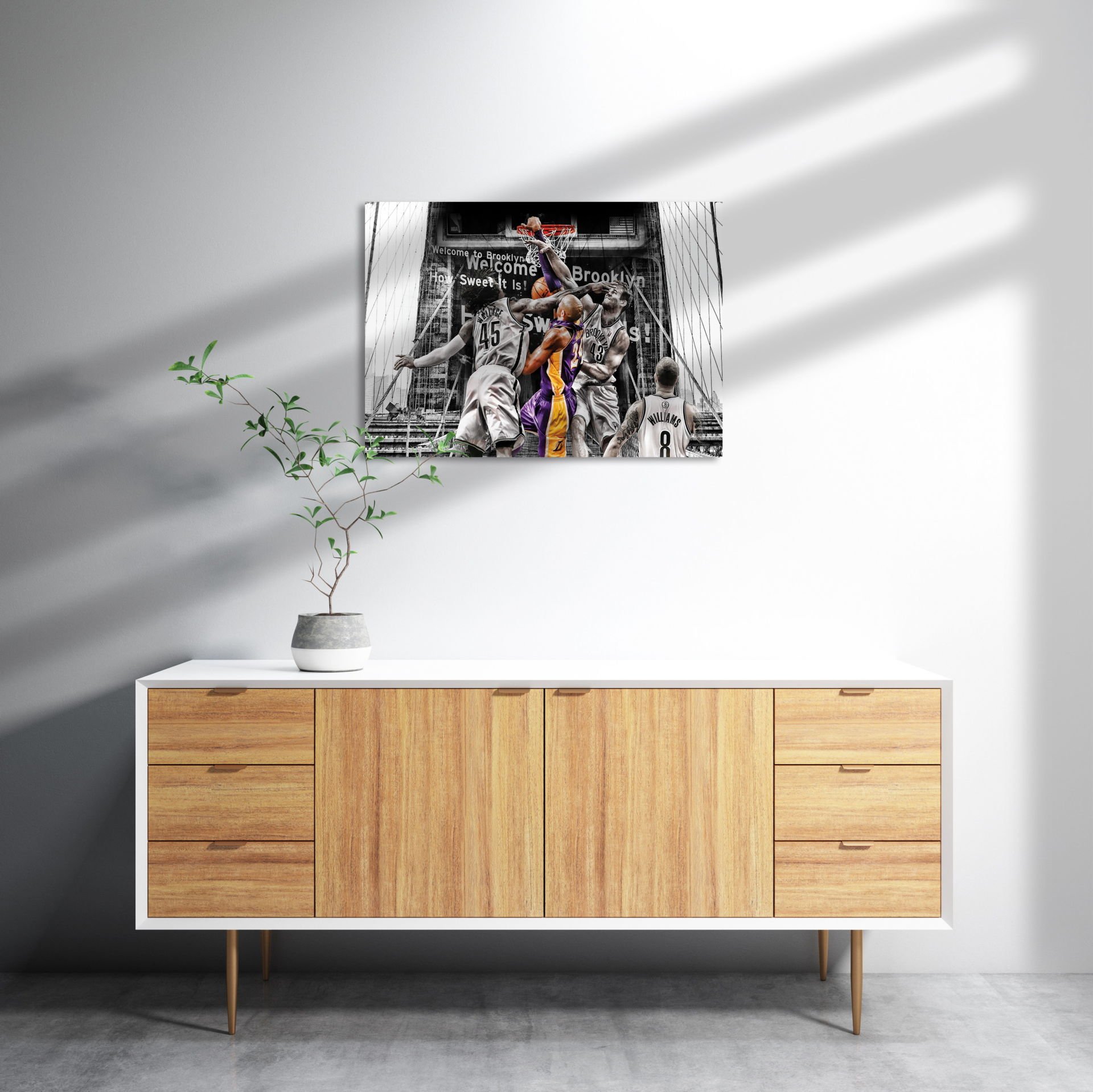 Kobe Bryant Mücadele MDF Akşap Duvar Tablo 35x50 cm