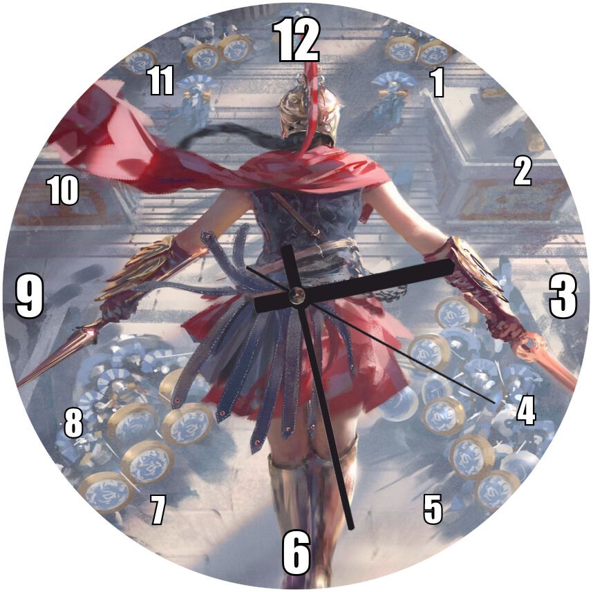 Assassins Creed Odyssey  Görseli  Mdf Ahşap Duvar Saati 30 cm Çap
