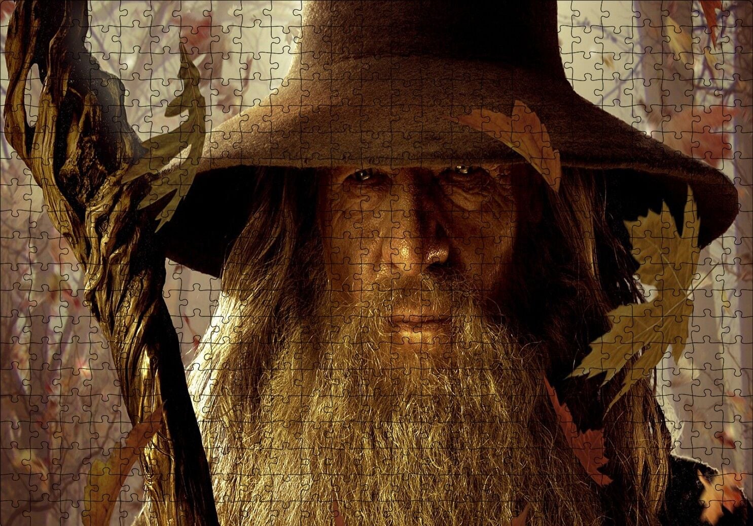 Yüzüklerin Efendisi Gandalf Yakın Plan Puzzle Yapboz MDF Ahşap 500 Parça 49 cm X 68 cm