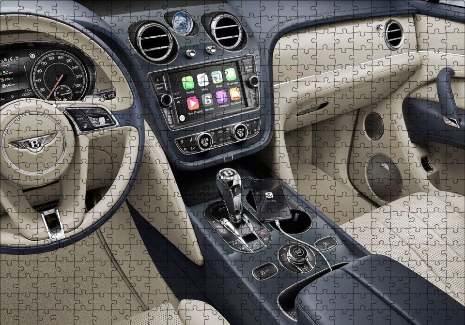Bentley Bentayga Phev Kokpit Puzzle Yapboz MDF Ahşap 500 Parça 49 cm X 68 cm