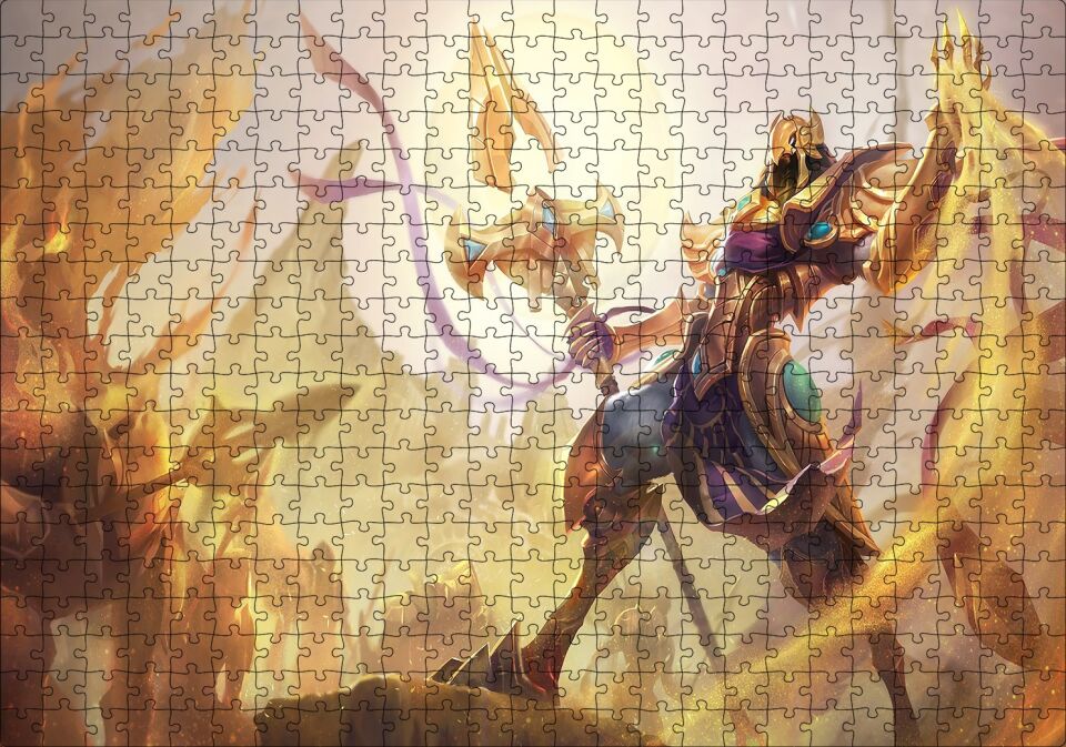 Pandemonium Oyun Kumların İmparatoru Azir Görseli Puzzle Yapboz MDF Ahşap 500 Parça 49 cm X 68 cm