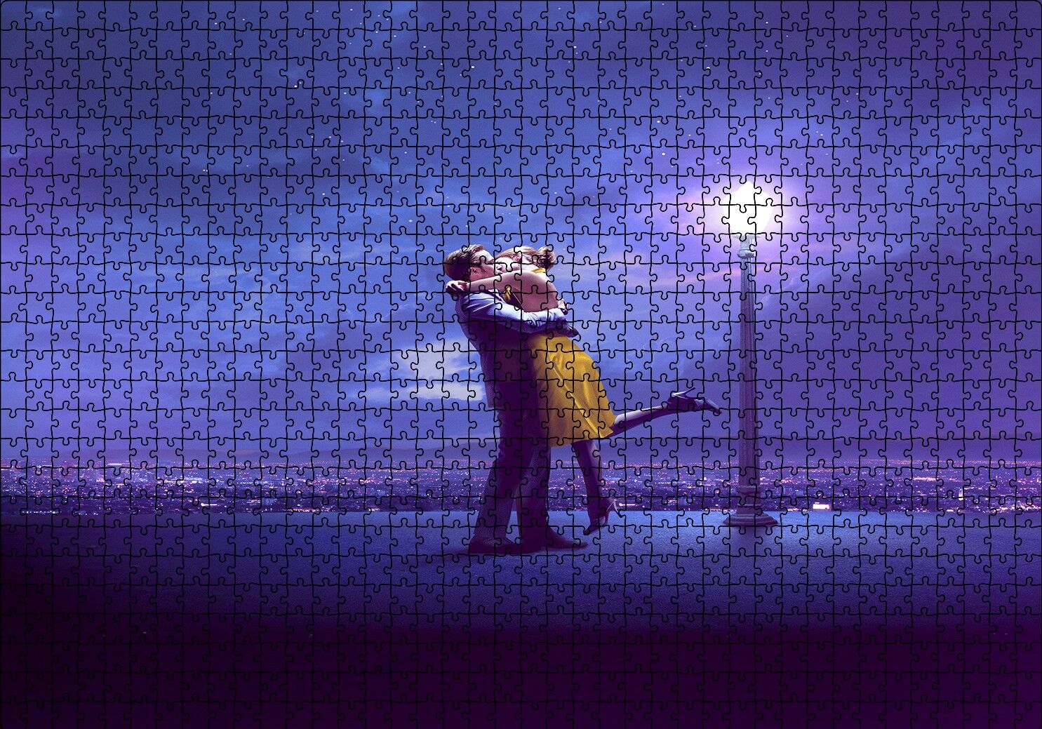 La La Land Ryan Gosling Emma Stone Puzzle Yapboz MDF Ahşap 1000 Parça 49 cm X 68 cm