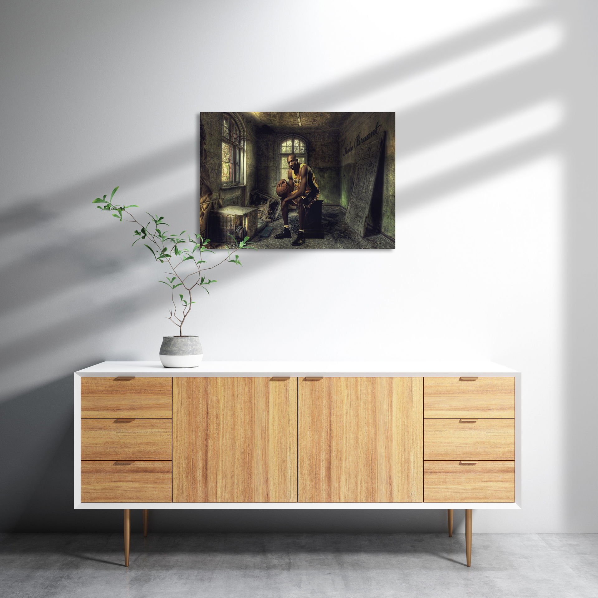 Kobe Bryant Geçmişten MDF Akşap Duvar Tablo 35x50 cm