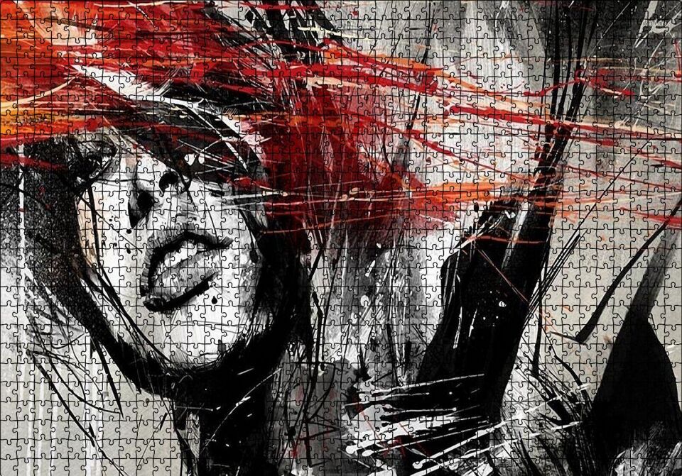Kadın Çizim Görseli Puzzle Yapboz MDF Ahşap 1000 Parça 49 cm X 68 cm