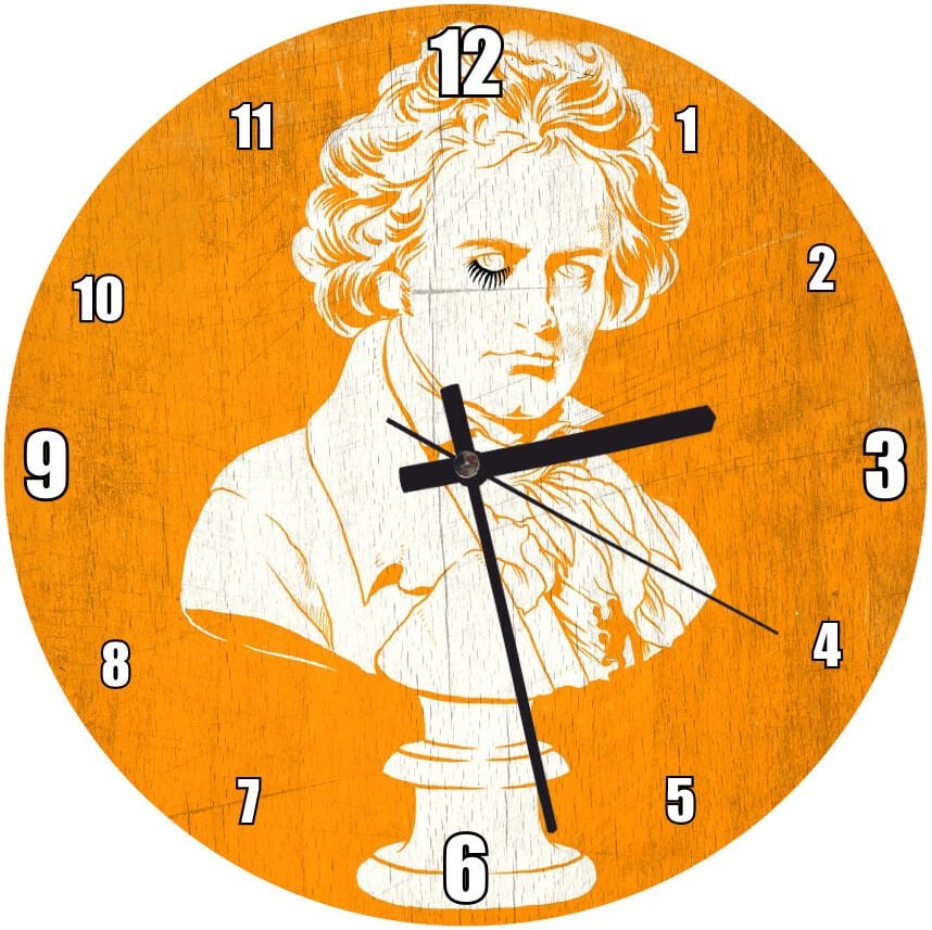 Bir Clockwork Turuncu Klasik Film Afiş  Mdf Ahşap Duvar Saati 50 cm Çap
