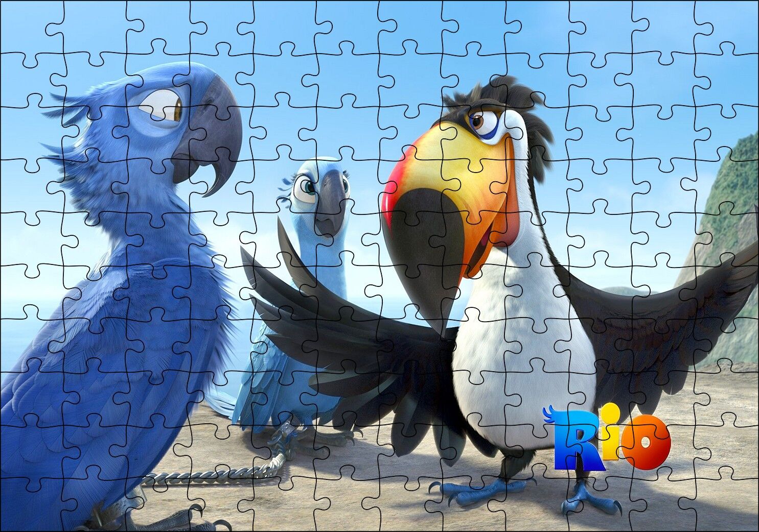 Rio Macerası Papağanlar Puzzle Yapboz MDF Ahşap