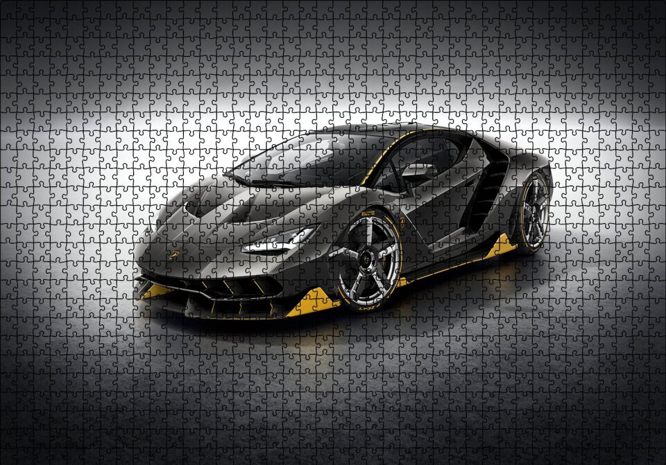 Lamborghini Centenario Puzzle Yapboz MDF Ahşap 1000 Parça 49 cm X 68 cm