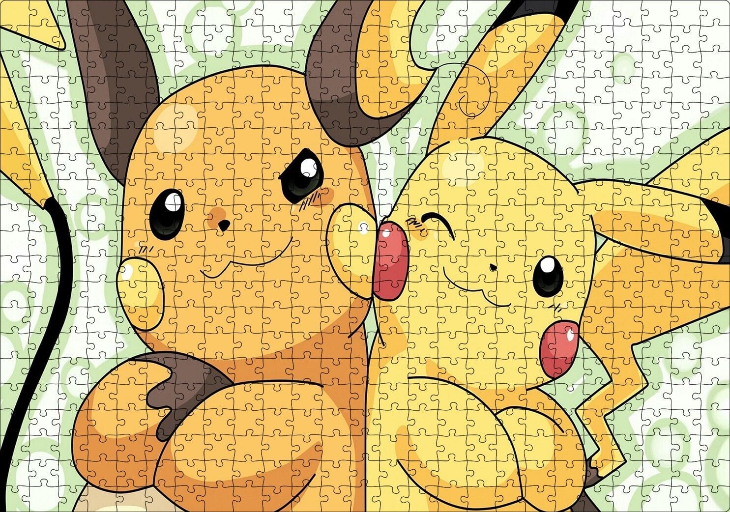 Pokemon Pikachu Ve Raichu Görseli Puzzle Yapboz MDF Ahşap 500 Parça 49 cm X 68 cm