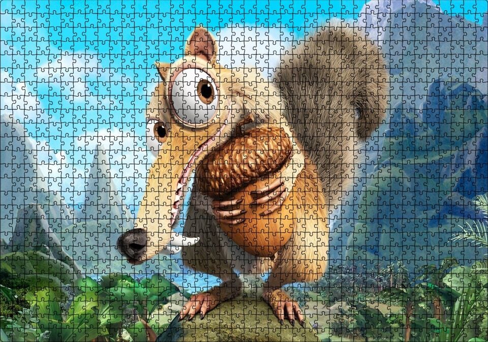 Karikatür Walt Disney Sincap Görseli Puzzle Yapboz MDF Ahşap 1000 Parça 49 cm X 68 cm