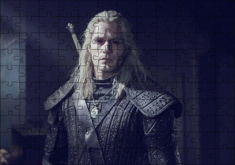 The Witcher Henry Cavill Puzzle Yapboz MDF Ahşap 120 Parça 24 cm X 34 cm
