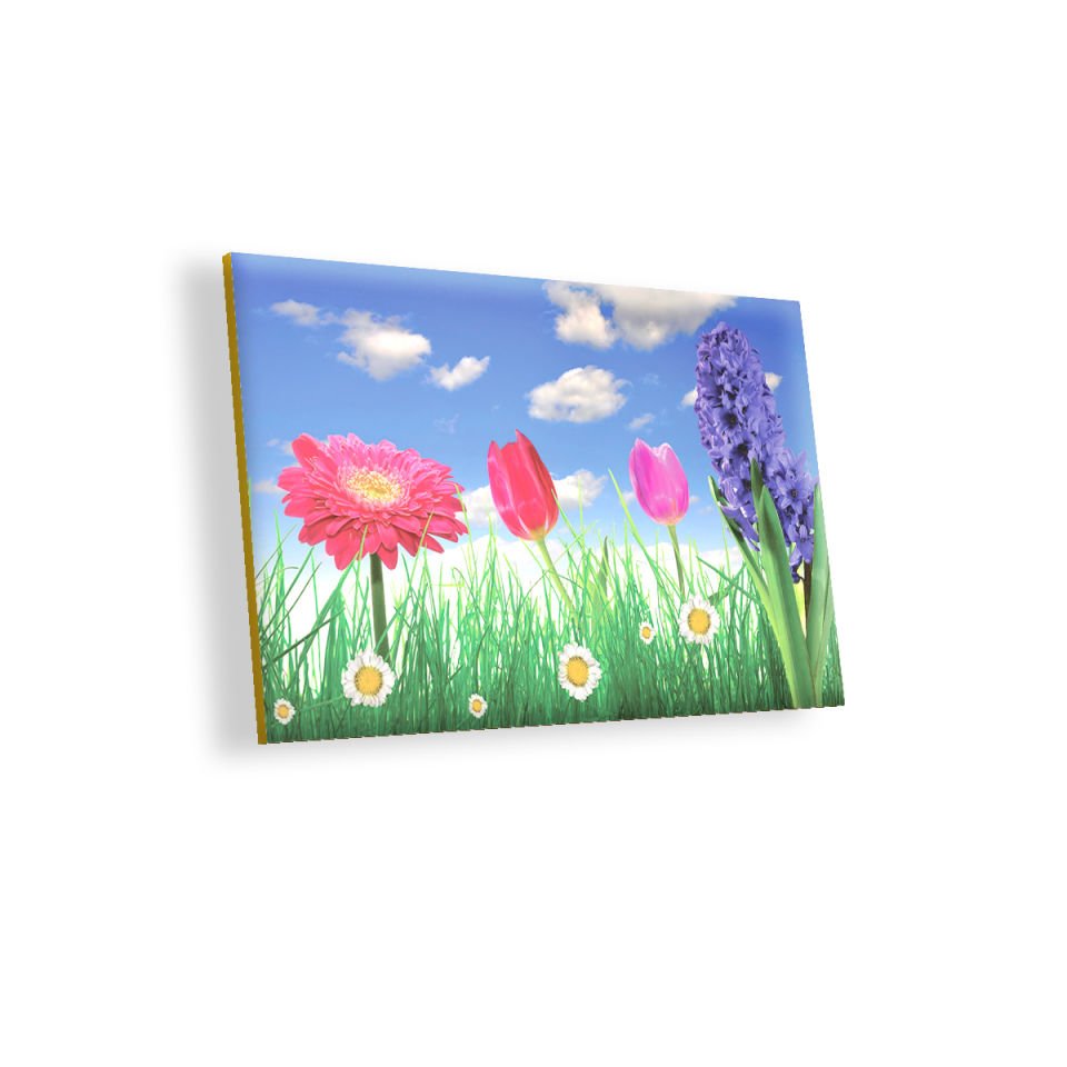 Bahar Çiçekleri MDF Akşap Duvar Tablo 25x35 cm