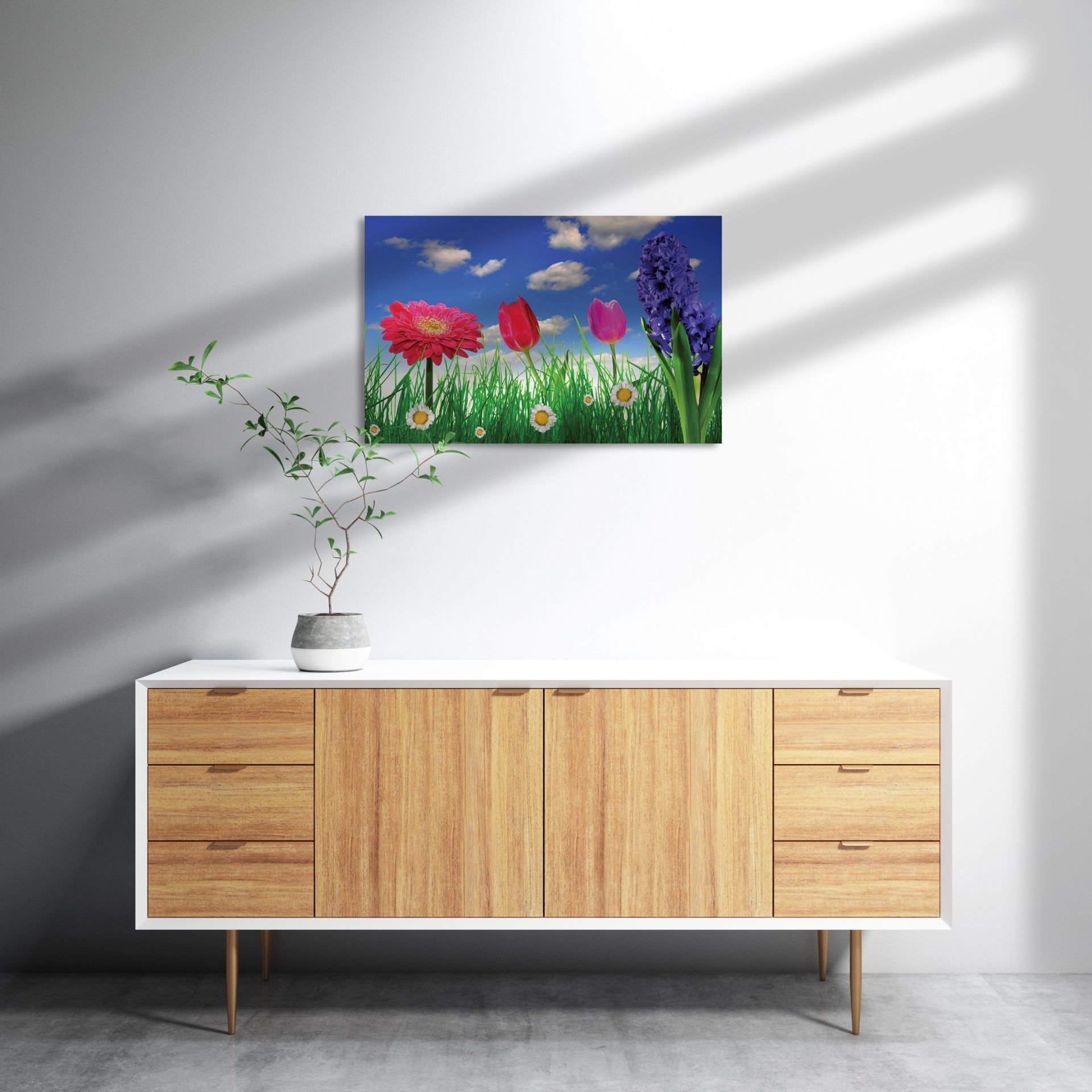 Bahar Çiçekleri MDF Akşap Duvar Tablo 25x35 cm