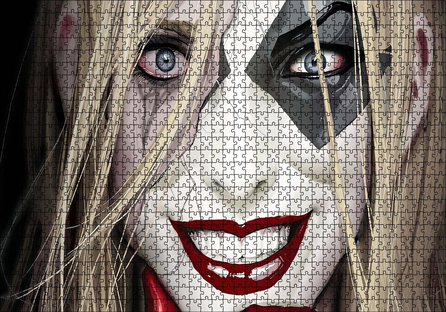 Harley Quinn Dijital Sanat Görseli Puzzle Yapboz MDF Ahşap 1000 Parça 49 cm X 68 cm