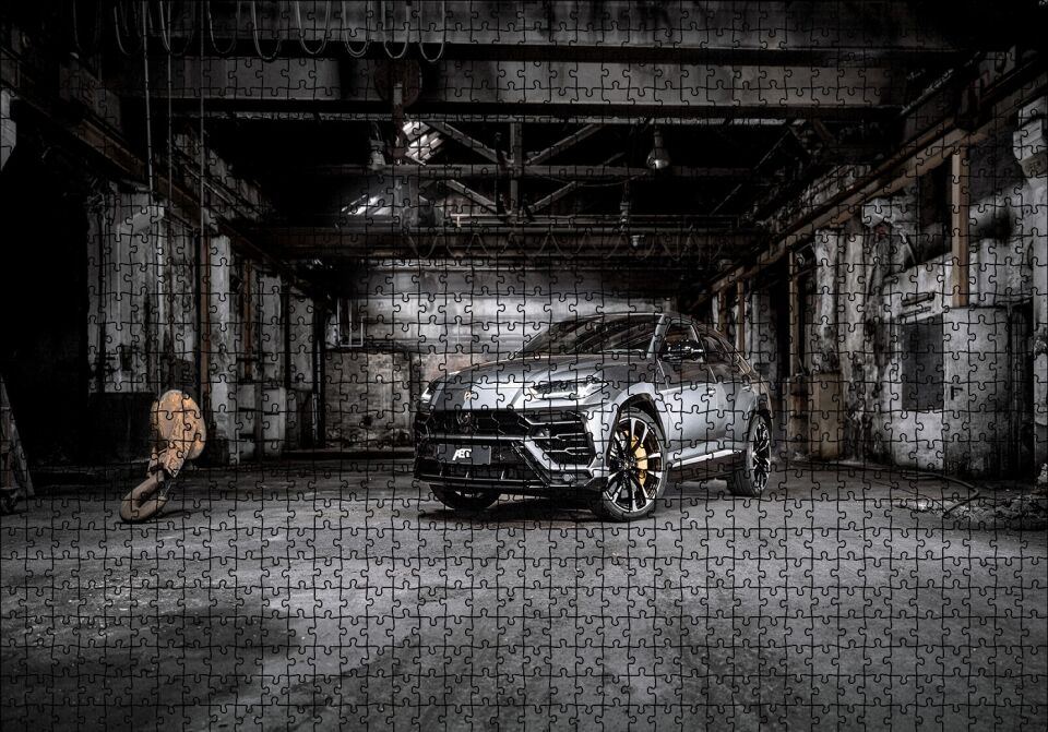 Lamborghini Urus Puzzle Yapboz MDF Ahşap 1000 Parça 49 cm X 68 cm