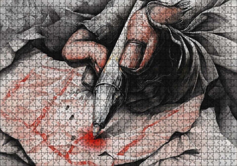 Kurgusal Karekter Şekil Çizimi Görseli Puzzle Yapboz MDF Ahşap 1000 Parça 49 cm X 68 cm