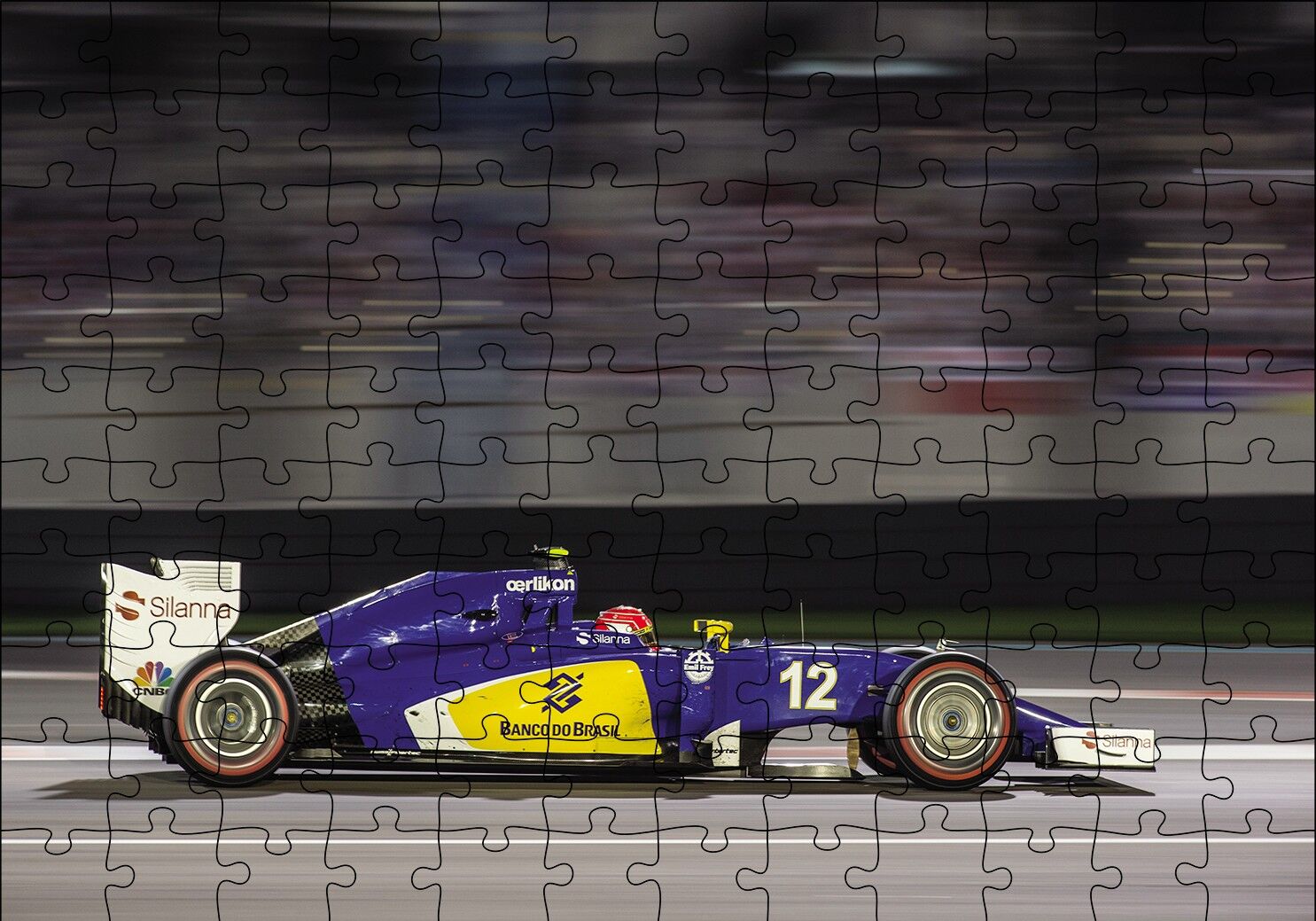 F1 2016 Yarış Puzzle Yapboz MDF Ahşap 120 Parça 24 cm X 34 cm